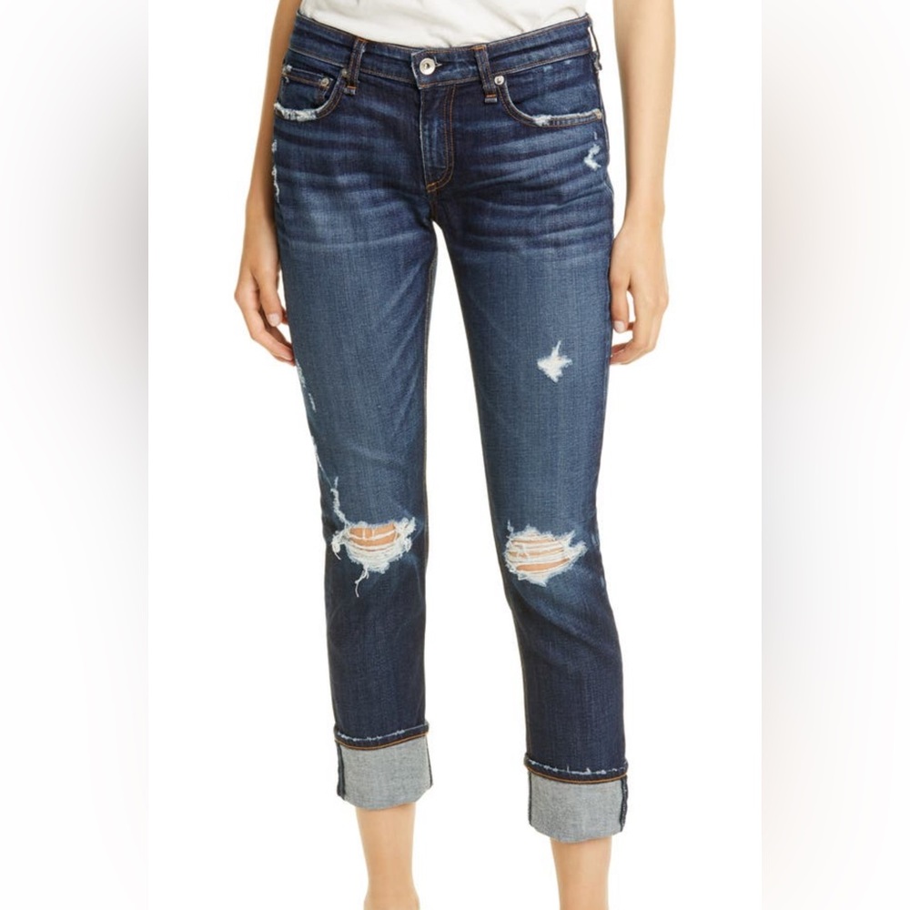 [rag & bone] the Dre ripped slim boyfriend jean size 26